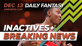 NBA DFS Picks  Fri 1213  Deeper Dive amp Live Before Lock [upl. by Bael]