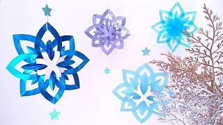 【簡単✨折り紙】立体的な雪の結晶✨雪の花【クリスマスオーナメント】✨How to make paper Christmas ornament [upl. by Ggerc]