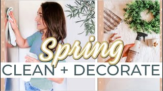 🌸SPRING CLEAN AND DECORATE WITH ME 2022 Realistic Cleaning Motivation  Sprucing Up The New House [upl. by Anujra]