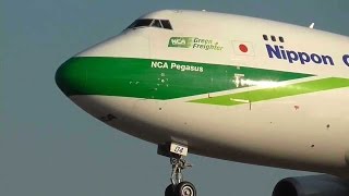 Nippon Cargo Airlines JA04KZ NCA Pegasus 北九州空港 Landing [upl. by Charity]