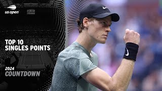 Top 10 Singles Points This Year  2024 US Open [upl. by Arfihs877]