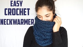 THE VALDIVIA CROCHET COWL SUPER EASY NECKWARMER  CJ Design ♡ [upl. by Ydaj]