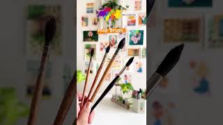 Different kind of watercolour brushes🖌️ytshorts shortfeed trendingonshort art artist [upl. by Irrem497]