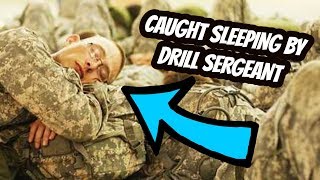 Drill Sergeant Catches ARMY SOLDIER Sleeping [upl. by Eissen]