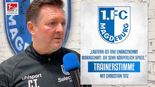 Trainerstimme Christian Titz vor dem Heimspiel gegen Kaiserslautern [upl. by Eladnor800]