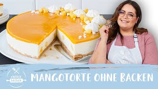 Mango Frischkäse Torte ohne Backen 🥭  MangoCheesecake 😍 I Einfach Backen [upl. by Clower]