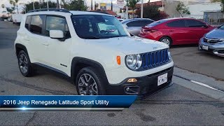 2016 Jeep Renegade Latitude Sport Utility Van Nuys San Fernando Valencia Los Angeles Glendale [upl. by Dnomayd]