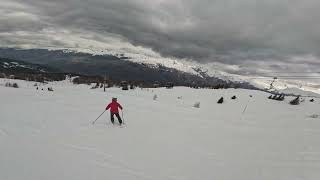 Les Arcs red ski run Belette [upl. by Silverts]