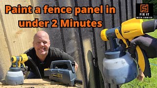 The BEST way to paint a garden fence  Wagner Review [upl. by Ehcsrop]