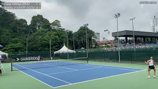 Billie Jean King Cup Asia Oceania Group II  Fitriana SabrinaINA vs Valentina IvanovNZA 16 36 [upl. by Ecnerual]