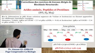 Exercice 1  Ionisation et calcul de pHi des acides aminés à chaine latérale non ionisable [upl. by Daub]