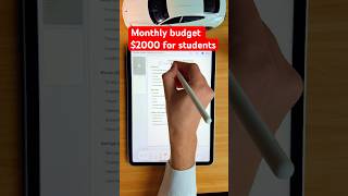 Monthly Budget using the 50 30 20 budgeting method Perfect for students who earn 2000 monthly [upl. by Eelyrehc]