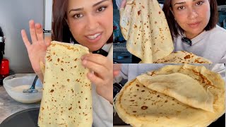 وصفة الكريب خفيف لذيذ ناجح 💯 بمقادير مضبوطة recette des crêpes [upl. by Nohsed560]