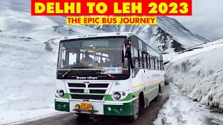 DELHI TO LEH  The incredible HRTC bus journey  2023 Edition  Keylong to Leh HRTC bus  Himbus [upl. by Atinuhs]