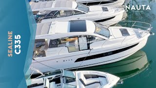 2023 Sealine Yachts C335  POV Boat tour esterni e cabine [upl. by Barnett]