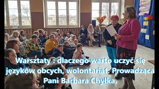 Warsztaty  dlaczego warto uczyć się języków obcych wolontariat Prowadząca Pani Barbara Chyłka [upl. by Isayg]