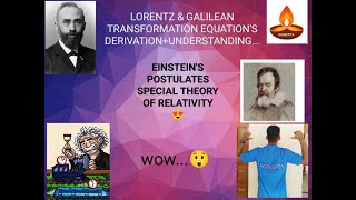 LORENTZ amp GALILEAN TRANSFORMATION EQUATIONSDERIVATION UNDERSTANDINGSimultaneously ♥️😍 [upl. by Georgi]