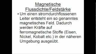 Magnetische Flussdichte und Feldstaerke [upl. by Ruosnam]