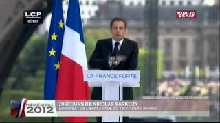 Sarkozy aux syndicats  « Posez le drapeau rouge et servez la France » 01052012 [upl. by Ardnuasal]