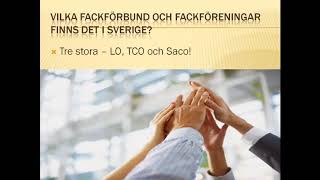 Sveriges olika fackföreningar och fackförbund [upl. by Leakim789]