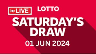 The National Lottery Lotto Draw Live Results form Saturday 01 Jun 2024  Lotto Live [upl. by Berni]