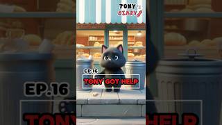 Tony’s Diary EP16 Tony Got Help cat cartoon story funny ai blackcat shorts catlover cute [upl. by Oiruam759]