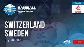 2 U18 Baseball European Championship Qualifier SUI Switzerland VS Sweden [upl. by Neeloc]