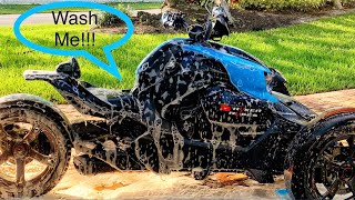 How to Wash Your CAN AM RYKER [upl. by Nnylahs]