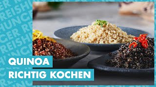 Quinoa richtig kochen amp zubereiten 🥣 SchrittfürSchrittAnleitung [upl. by Cressy]