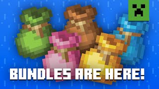 BUNDLES ARE FINALLY IN MINECRAFT [upl. by Awjan]