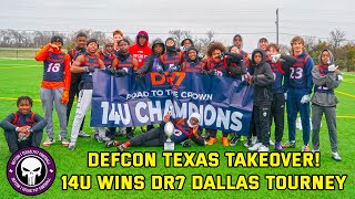 7on7 Football Highlights  DEFCON Texas 14u Takes Home Trophy at DR7 Dallas Tournament 7v7 [upl. by Naerol520]