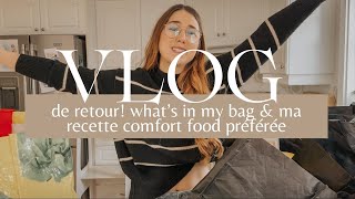 de retour what’s in my bag amp ma recette comfort food préférée  vlog du 19 mars 2024 [upl. by Niveek]