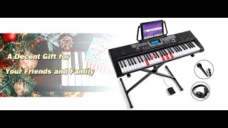 MUSTAR 61 Key Piano Keyboard Learning Keyboard Piano with Light Up Keys [upl. by Javier823]