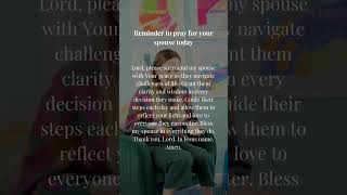 Pray for your spouse today blendedkingdomfamilies blendedfamily remarriage viralvideoshorts [upl. by Natlus]