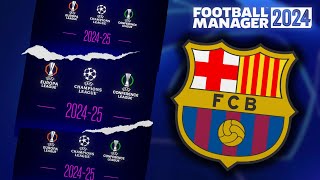 FC BARCELONA i NOWY FORMAT LIGI MISTRZÓW Symulacja fazy ligowej  FM24 [upl. by Ztnahc]