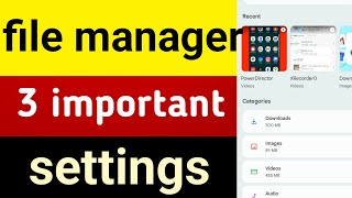 file manager important settings  file manager settings kaise karen [upl. by Sorcha]