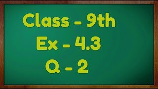 Class  9th Ex  43 Q 2 Linear Equation in Two Variable Maths NCERT CBSE [upl. by Neros387]