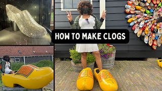 The Making Of Wooden Shoes Clog  Town Of Zaanse Schans   Tour Netherlands [upl. by Odessa]