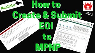 How to create amp submit an EOI to MPNP Manitoba PNP Program Canada Immigration  Canadian Charisma [upl. by Ezra]