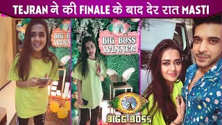 Bigg Boss 15 Winner Tejasswi Gets A SURPRISE Karan Along With Tejasswis Parents CELEBRATES Victory [upl. by Norah]