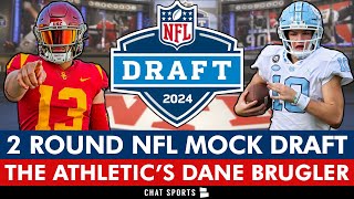 2024 NFL Mock Draft 1st And 2nd Round Projections From Dane Brugler Of The Athletic  Reaction [upl. by Clay]