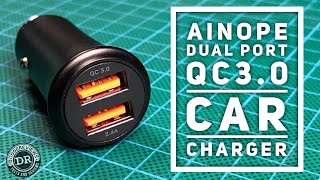 Ainope dual port QC30 car charger [upl. by Ahsinev]