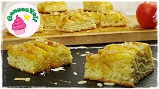 saftiger APFELBUTTERKUCHEN  super lecker und fruchtig  süßer Hefeteig [upl. by Fidelas]