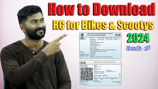 How to download RC Card for 2 wheeler in telugu  TechTravelTelugu [upl. by Symons]