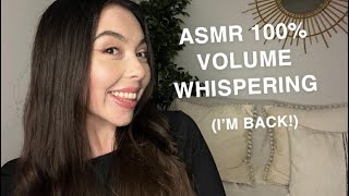 ASMR 100 VOLUME PURE WHISPER RAMBLE  mouth sounds  clicky whispering [upl. by Brunk295]