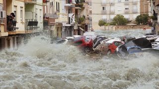 Spain paralyzed as multiple cities submerged after Valencia Street flooded in Alicante and Murcia [upl. by Eartha452]