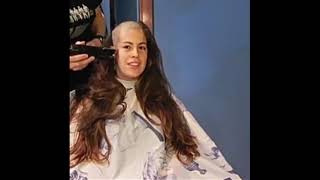 Long hair to headshave  long hair women headshave  girl headshave at barbershop [upl. by Oiramaj]