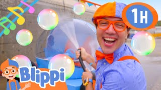 Blippimobile Wash Song  1 Hour of Blippi Educational Songs For Kids [upl. by Schouten]