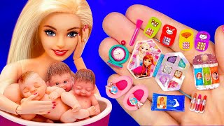 16 DIY Miniatures for a Baby Doll and Barbie Doll make up hacks and crafts  Doll funny video [upl. by Cammi666]