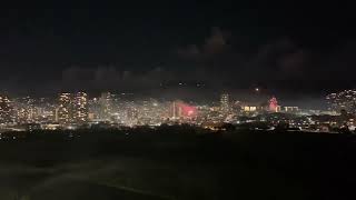 Waikiki Fireworks 2023 New Years Eve Celebration Oahu Hawaii [upl. by Macfadyn]